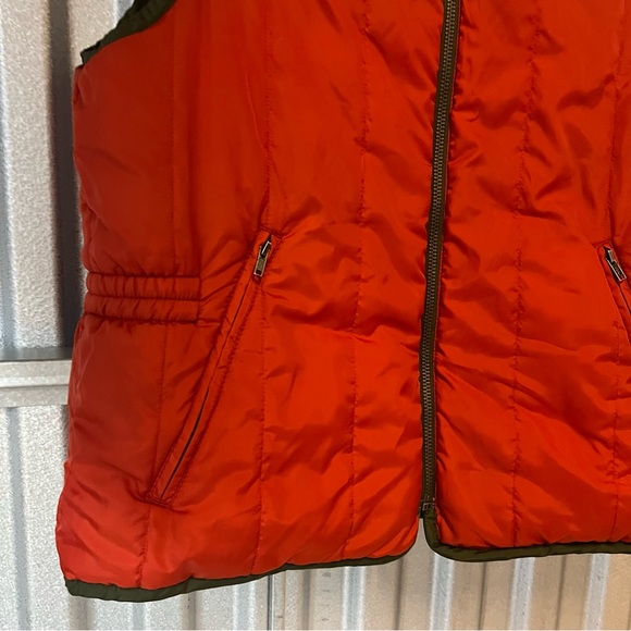 Polo Ralph Lauren unisex Reversible Down Puffer Vest Jacket orange and green - Picture 6 of 9
